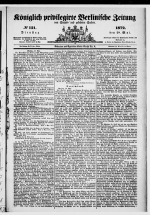 Königlich privilegirte Berlinische Zeitung von Staats- und gelehrten Sachen vom 28.05.1872
