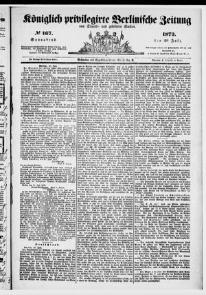 Königlich privilegirte Berlinische Zeitung von Staats- und gelehrten Sachen on Jul 20, 1872