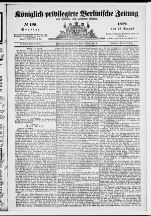 Königlich privilegirte Berlinische Zeitung von Staats- und gelehrten Sachen vom 25.08.1872