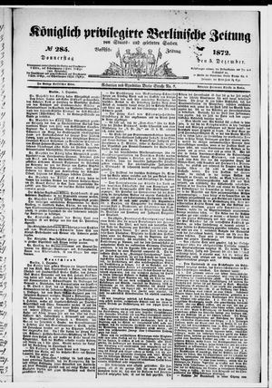 Königlich privilegirte Berlinische Zeitung von Staats- und gelehrten Sachen on Dec 5, 1872