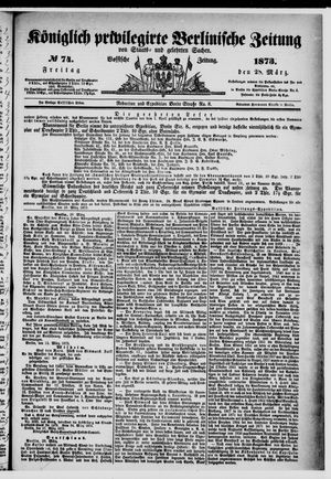 Königlich privilegirte Berlinische Zeitung von Staats- und gelehrten Sachen vom 28.03.1873