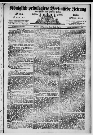 Königlich privilegirte Berlinische Zeitung von Staats- und gelehrten Sachen vom 11.05.1873