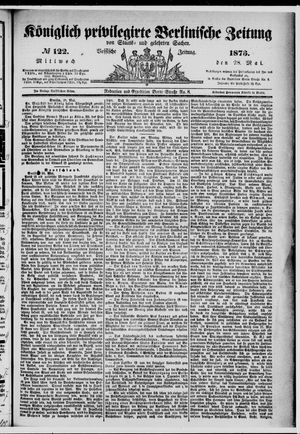 Königlich privilegirte Berlinische Zeitung von Staats- und gelehrten Sachen vom 28.05.1873