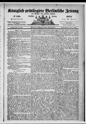 Königlich privilegirte Berlinische Zeitung von Staats- und gelehrten Sachen on Jun 28, 1873
