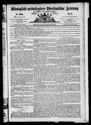 Königlich privilegirte Berlinische Zeitung von Staats- und gelehrten Sachen vom 31.12.1873