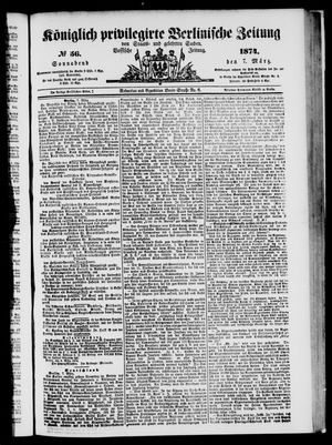 Königlich privilegirte Berlinische Zeitung von Staats- und gelehrten Sachen vom 07.03.1874