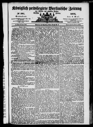 Königlich privilegirte Berlinische Zeitung von Staats- und gelehrten Sachen vom 09.05.1874