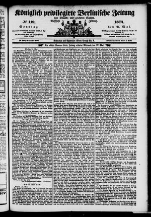 Königlich privilegirte Berlinische Zeitung von Staats- und gelehrten Sachen vom 24.05.1874