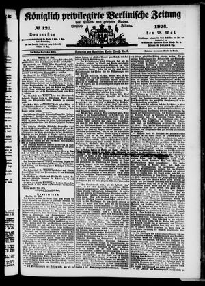 Königlich privilegirte Berlinische Zeitung von Staats- und gelehrten Sachen vom 28.05.1874