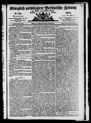 Königlich privilegirte Berlinische Zeitung von Staats- und gelehrten Sachen vom 30.05.1874