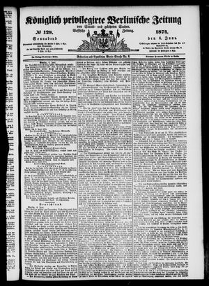 Königlich privilegirte Berlinische Zeitung von Staats- und gelehrten Sachen vom 06.06.1874