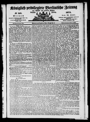 Königlich privilegirte Berlinische Zeitung von Staats- und gelehrten Sachen vom 24.06.1874