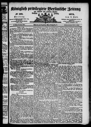 Königlich privilegirte Berlinische Zeitung von Staats- und gelehrten Sachen vom 03.07.1874