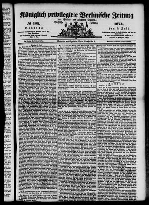 Königlich privilegirte Berlinische Zeitung von Staats- und gelehrten Sachen vom 05.07.1874