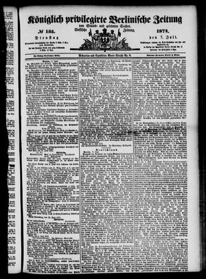 Königlich privilegirte Berlinische Zeitung von Staats- und gelehrten Sachen vom 07.07.1874