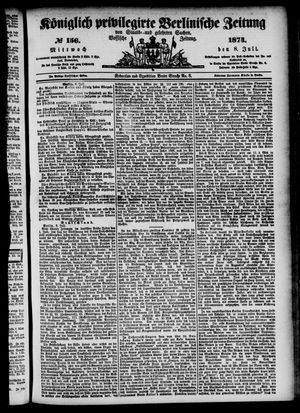 Königlich privilegirte Berlinische Zeitung von Staats- und gelehrten Sachen vom 08.07.1874