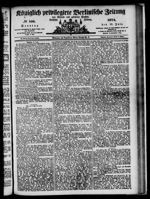 Königlich privilegirte Berlinische Zeitung von Staats- und gelehrten Sachen vom 19.07.1874