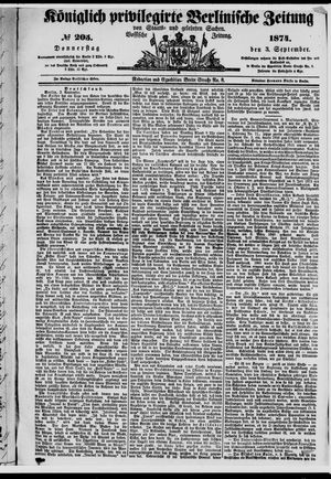 Königlich privilegirte Berlinische Zeitung von Staats- und gelehrten Sachen vom 03.09.1874