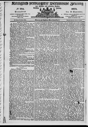 Königlich privilegirte Berlinische Zeitung von Staats- und gelehrten Sachen vom 12.09.1874