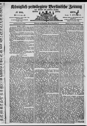 Königlich privilegirte Berlinische Zeitung von Staats- und gelehrten Sachen vom 07.10.1874