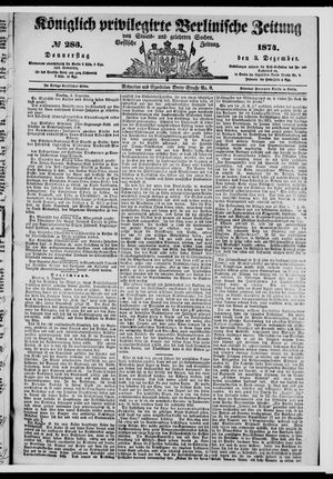 Königlich privilegirte Berlinische Zeitung von Staats- und gelehrten Sachen vom 03.12.1874