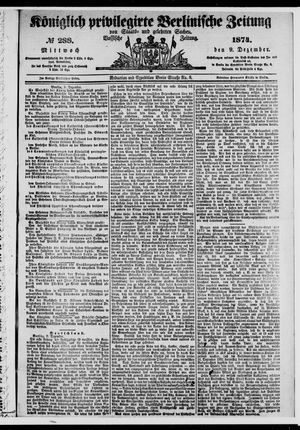 Königlich privilegirte Berlinische Zeitung von Staats- und gelehrten Sachen vom 09.12.1874