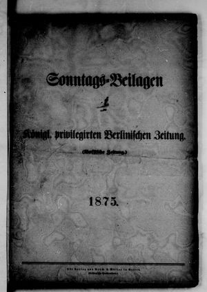 Königlich privilegirte Berlinische Zeitung von Staats- und gelehrten Sachen vom 01.01.1875