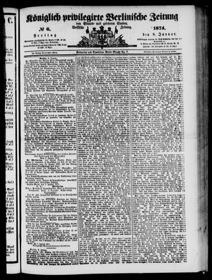 Königlich privilegirte Berlinische Zeitung von Staats- und gelehrten Sachen on Jan 8, 1875