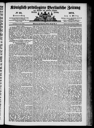 Königlich privilegirte Berlinische Zeitung von Staats- und gelehrten Sachen on Mar 4, 1875