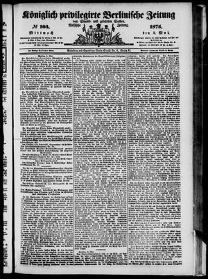 Königlich privilegirte Berlinische Zeitung von Staats- und gelehrten Sachen vom 05.05.1875