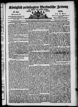 Königlich privilegirte Berlinische Zeitung von Staats- und gelehrten Sachen vom 15.05.1875