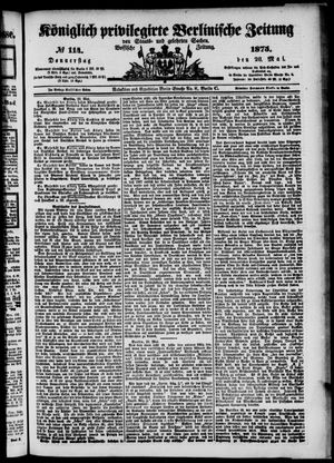 Königlich privilegirte Berlinische Zeitung von Staats- und gelehrten Sachen vom 20.05.1875