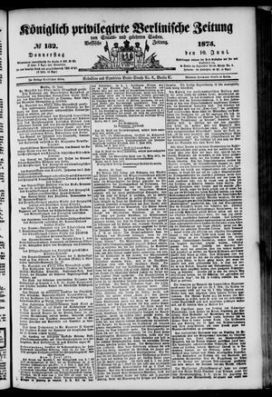 Königlich privilegirte Berlinische Zeitung von Staats- und gelehrten Sachen vom 10.06.1875