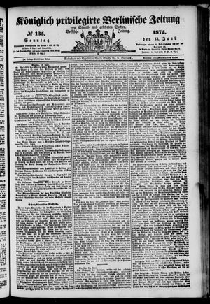 Königlich privilegirte Berlinische Zeitung von Staats- und gelehrten Sachen on Jun 13, 1875