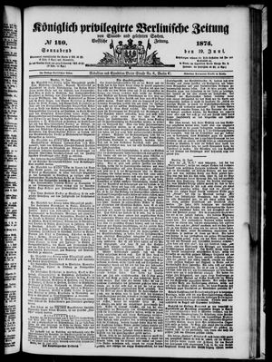 Königlich privilegirte Berlinische Zeitung von Staats- und gelehrten Sachen on Jun 19, 1875