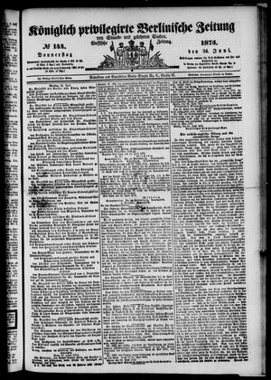 Königlich privilegirte Berlinische Zeitung von Staats- und gelehrten Sachen on Jun 24, 1875