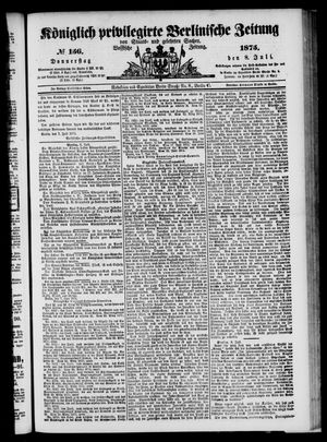 Königlich privilegirte Berlinische Zeitung von Staats- und gelehrten Sachen vom 08.07.1875
