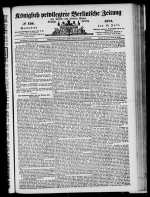 Königlich privilegirte Berlinische Zeitung von Staats- und gelehrten Sachen vom 10.07.1875