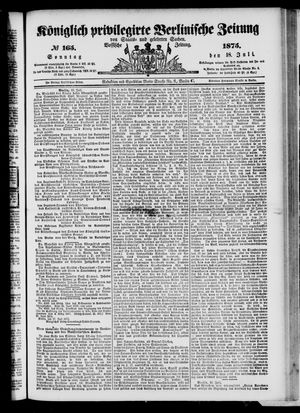 Königlich privilegirte Berlinische Zeitung von Staats- und gelehrten Sachen on Jul 18, 1875