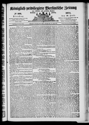 Königlich privilegirte Berlinische Zeitung von Staats- und gelehrten Sachen vom 20.07.1875