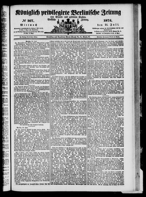 Königlich privilegirte Berlinische Zeitung von Staats- und gelehrten Sachen vom 21.07.1875