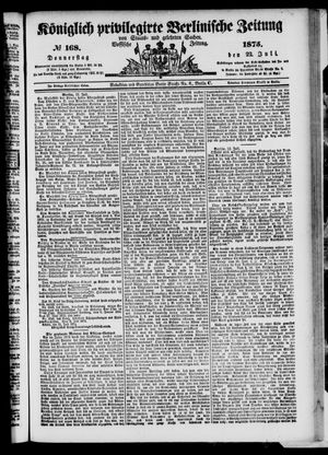 Königlich privilegirte Berlinische Zeitung von Staats- und gelehrten Sachen on Jul 22, 1875