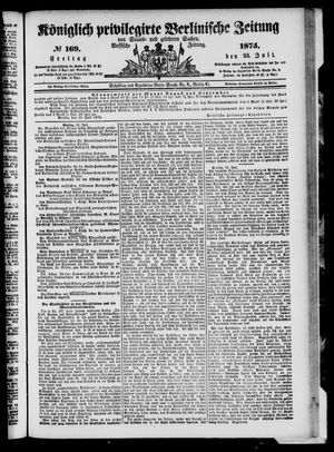 Königlich privilegirte Berlinische Zeitung von Staats- und gelehrten Sachen on Jul 23, 1875