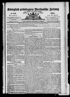 Königlich privilegirte Berlinische Zeitung von Staats- und gelehrten Sachen on Jul 27, 1875