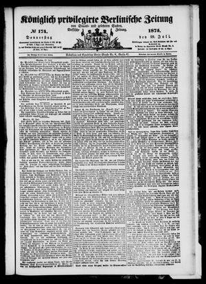 Königlich privilegirte Berlinische Zeitung von Staats- und gelehrten Sachen vom 29.07.1875
