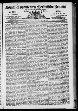 Königlich privilegirte Berlinische Zeitung von Staats- und gelehrten Sachen on Aug 5, 1875