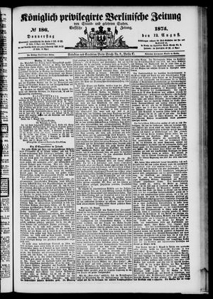 Königlich privilegirte Berlinische Zeitung von Staats- und gelehrten Sachen vom 12.08.1875