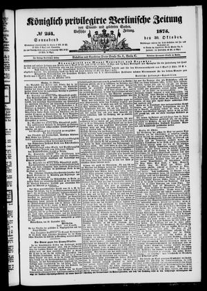Königlich privilegirte Berlinische Zeitung von Staats- und gelehrten Sachen vom 30.10.1875