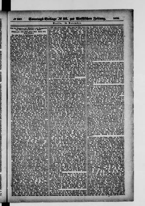 Königlich privilegirte Berlinische Zeitung von Staats- und gelehrten Sachen vom 14.11.1875