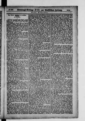 Königlich privilegirte Berlinische Zeitung von Staats- und gelehrten Sachen vom 21.11.1875